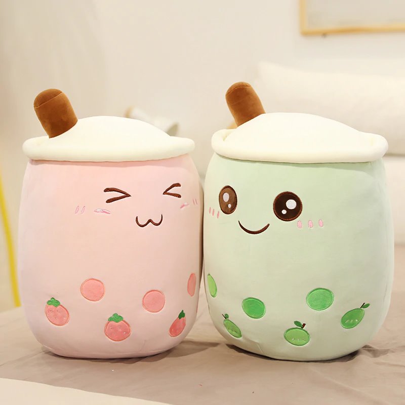 Süßes Bubble-Tea Kuschelkissen