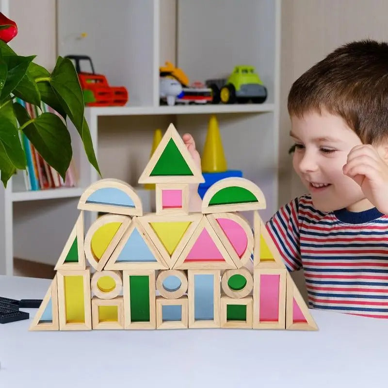 Montessori holzfenster spielsteine