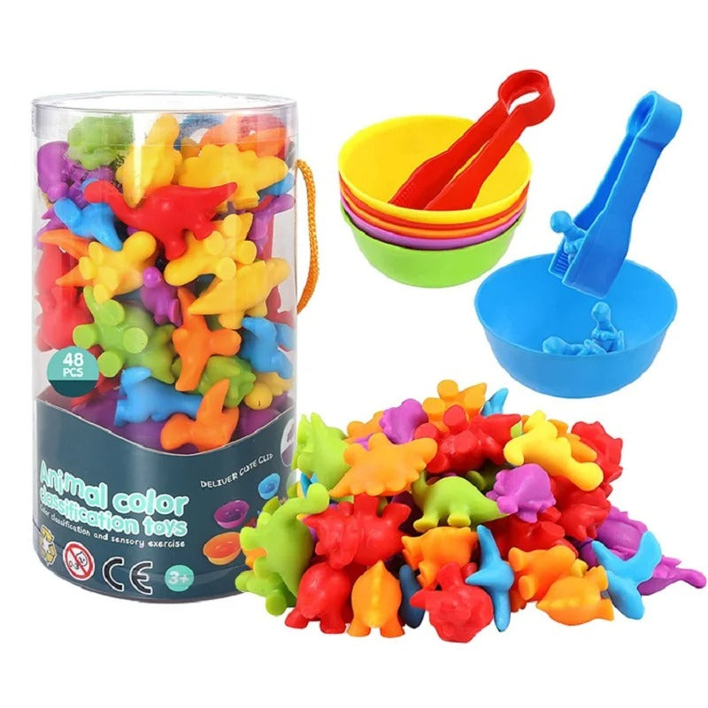 Farbenfrohes sortierspiel