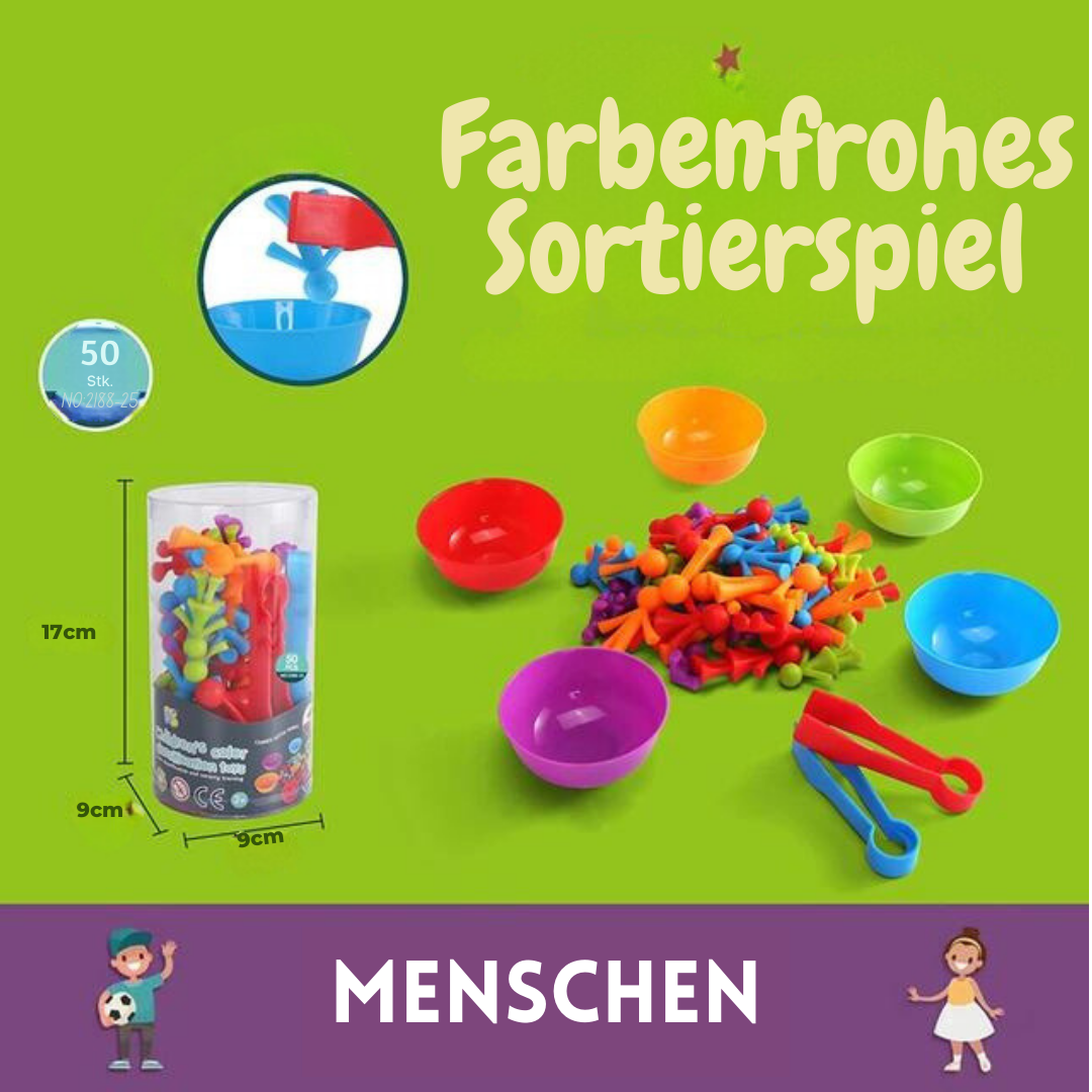 Farbenfrohes sortierspiel