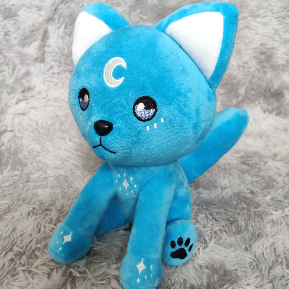 Magischer Kawaii Mond-Wolf Plüsch