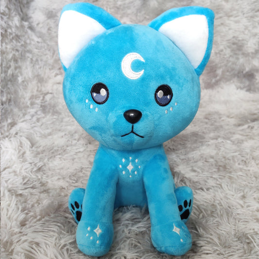 Magischer Kawaii Mond-Wolf Plüsch