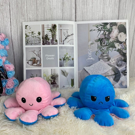 Flippy wendbarer oktopus blau pink