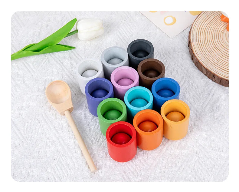Montessori sortier und farberkennung holz set