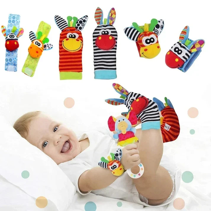 Sensorische baby plüschsocken und armband