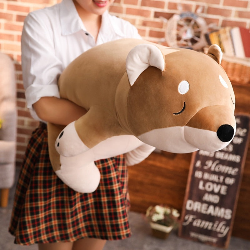 Jetzt Liegender Cartoon Plüsch Hund zum kuscheln bei Kuscheltiere.store kaufen
