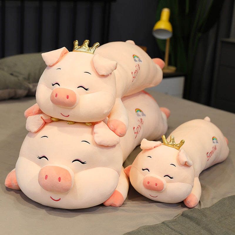 Jetzt Lustiges XXL Schwein Ferkel Plüsch Stofftier (bis zu 105cm) bei Kuscheltiere.store kaufen