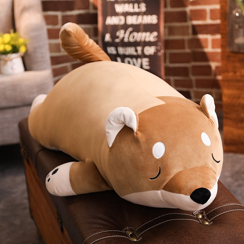 Jetzt Liegender Cartoon Plüsch Hund zum kuscheln bei Kuscheltiere.store kaufen
