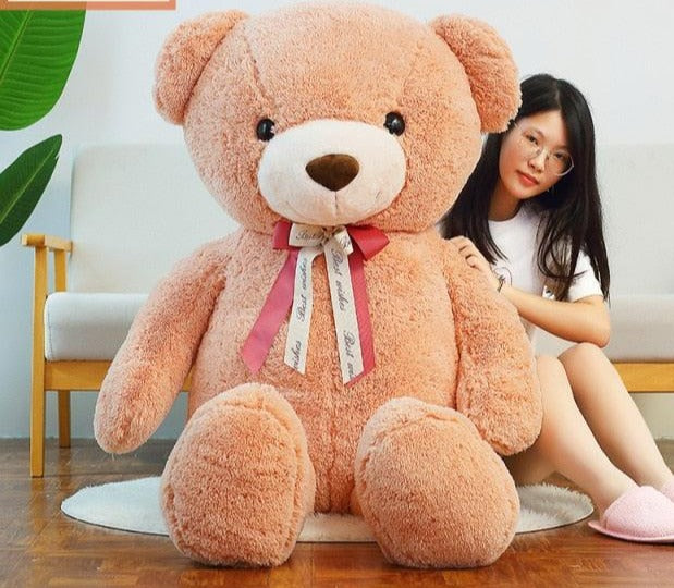 Giant American Bear Plush Toy 100cm White Teddy bears - Plushie Depot