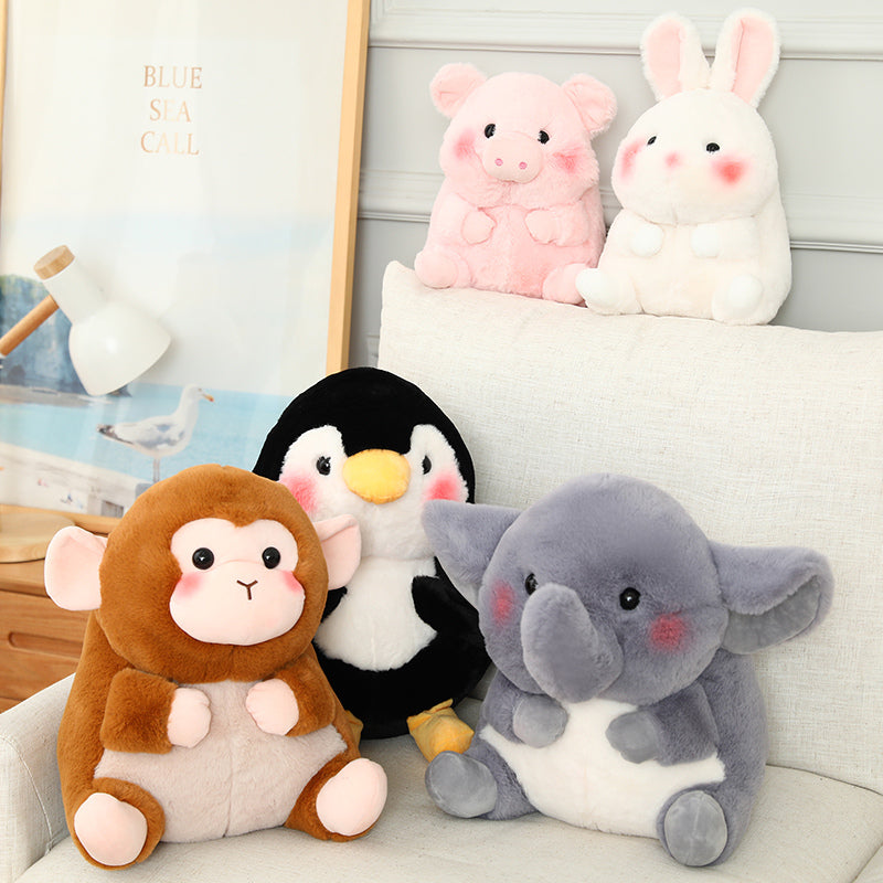 Jetzt Elefant Ferkel Kaninchen Pinguin Plüschige Stofftiere in unterschiedlichen Größen bei Kuscheltiere.store kaufen