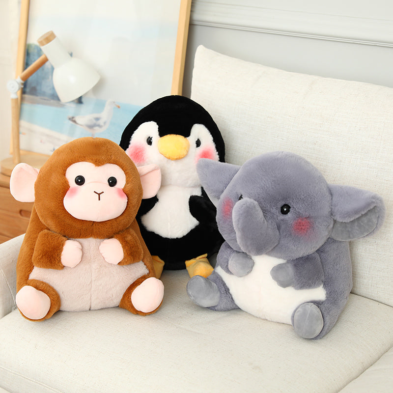 Jetzt Elefant Ferkel Kaninchen Pinguin Plüschige Stofftiere in unterschiedlichen Größen bei Kuscheltiere.store kaufen