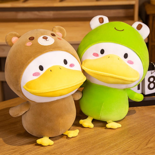 Jetzt Lustige Plüsch Enten in verschiedenen Cosplay Kostümen bei Kuscheltiere.store kaufen