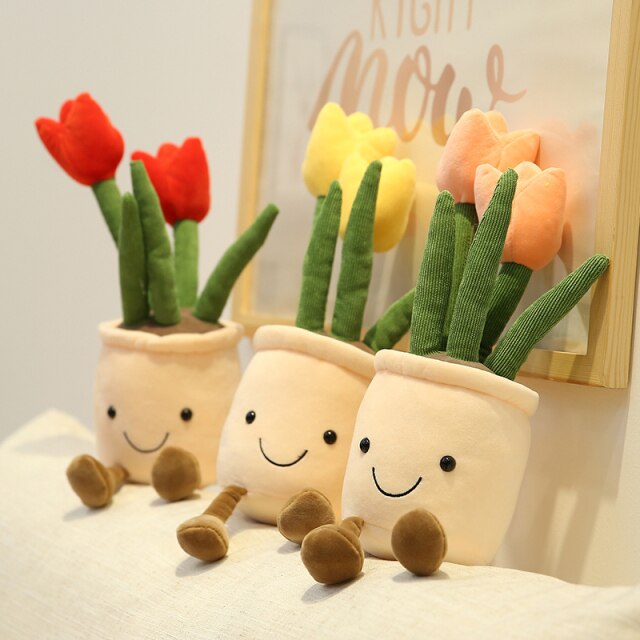 Jetzt Lustige Plüsch Topfplanzen zur Deko oder zum kuscheln bei Kuscheltiere.store kaufen