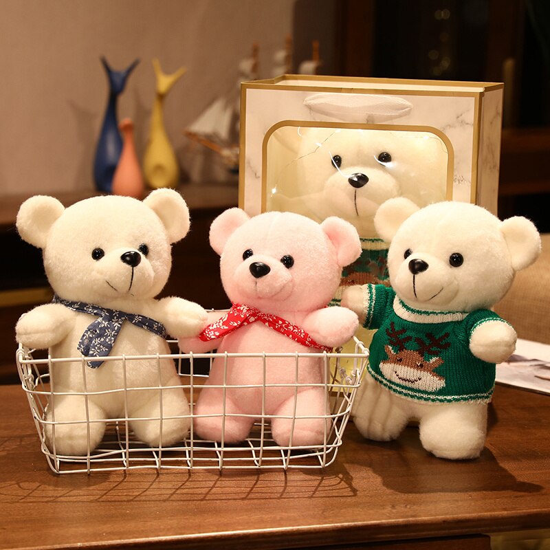 Jetzt Flauschige Plüsch Teddys in 5 verschiedenen Motiven (25/35cm) bei Kuscheltiere.store kaufen