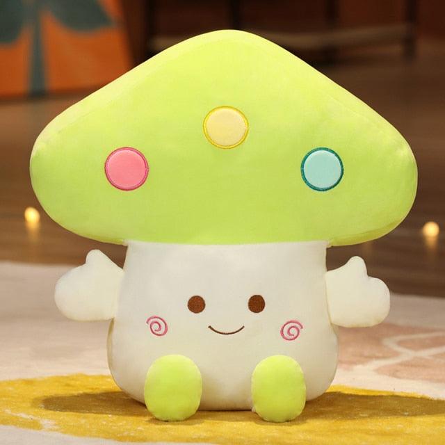 Kawaii Mushroom Plant Pillow Stuffed 21" Purple Pillows - Plushie Depot