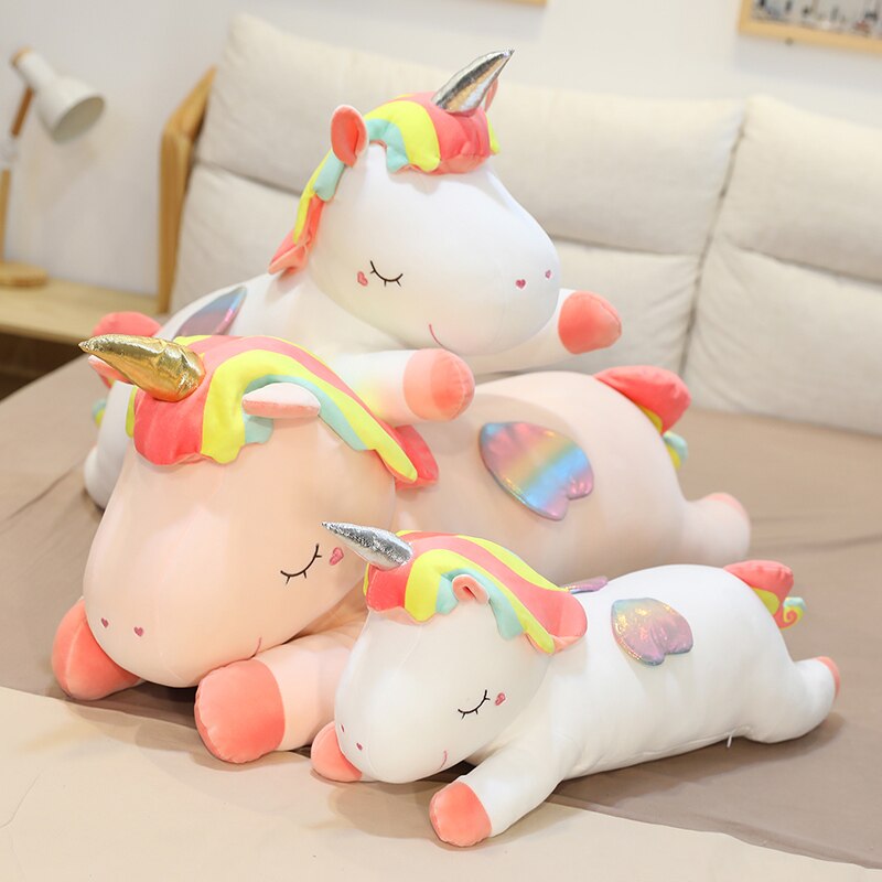 Jetzt Buntes schlafendes Einhorn Kuscheltier 60cm bis 100cm bei Kuscheltiere.store kaufen