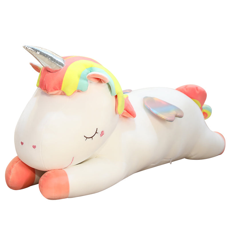Jetzt Buntes schlafendes Einhorn Kuscheltier 60cm bis 100cm bei Kuscheltiere.store kaufen