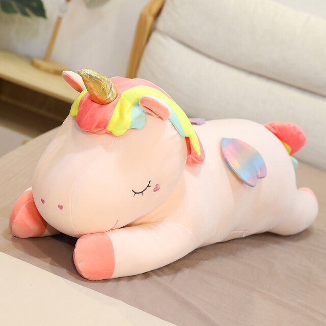 Jetzt Buntes schlafendes Einhorn Kuscheltier 60cm bis 100cm bei Kuscheltiere.store kaufen