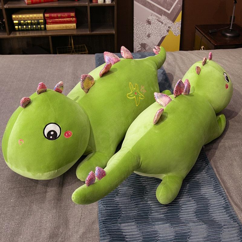 Riesiger Kuschel-Dinosaurier Grün