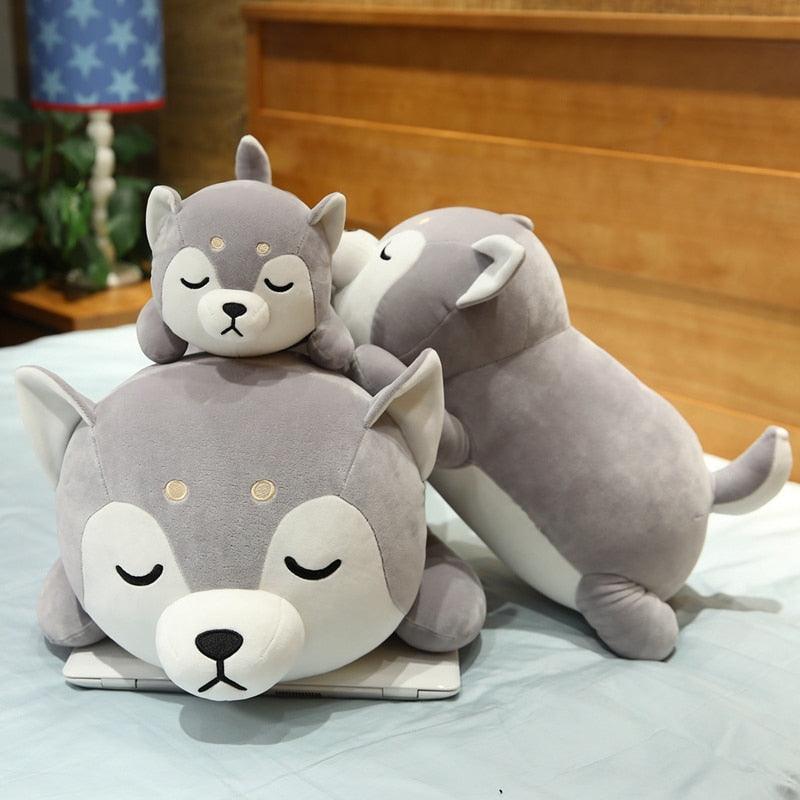 Schlafender Husky Plüschfreund