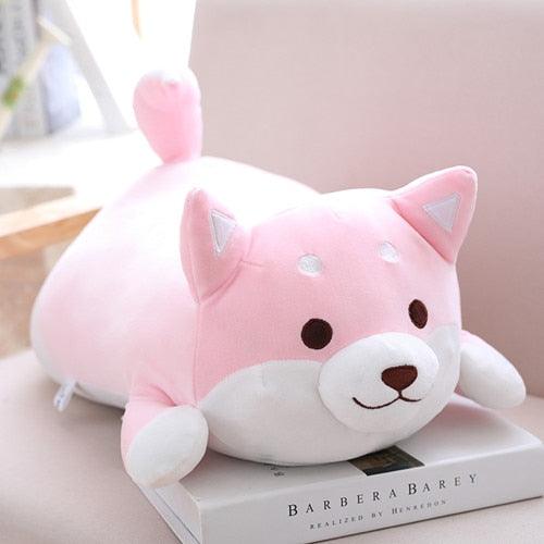 Cute Fat Shiba Inu Dog Plush Toy brown open eyes Stuffed Animals - Plushie Depot