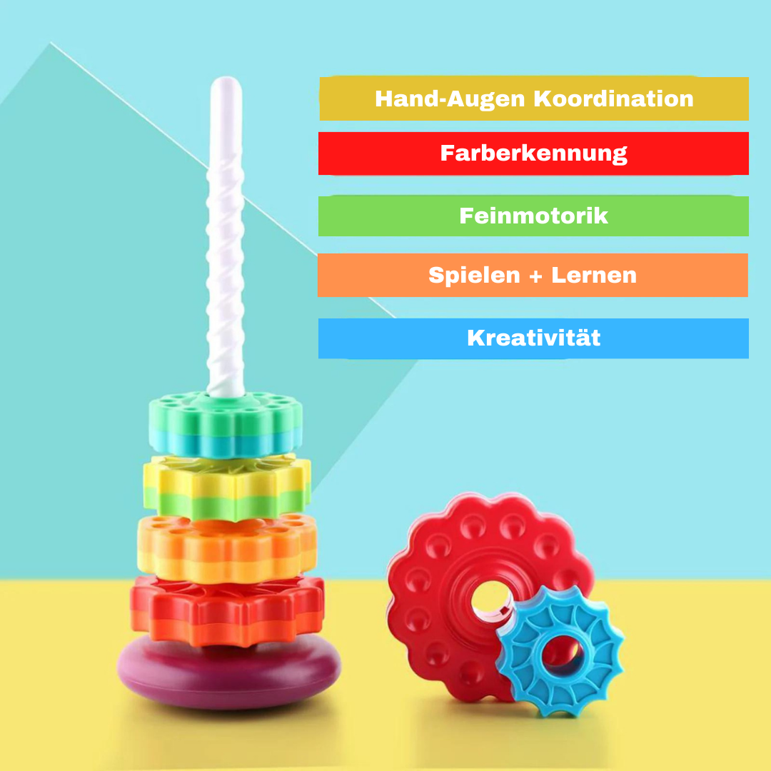 Premium spinbow - bunter stapelturm