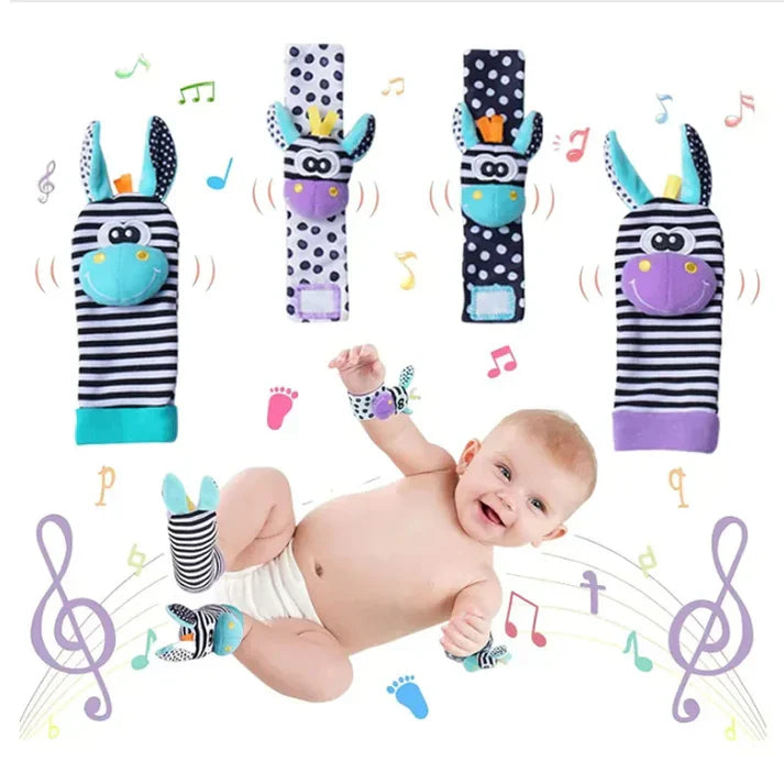 Sensorische baby plüschsocken und armband