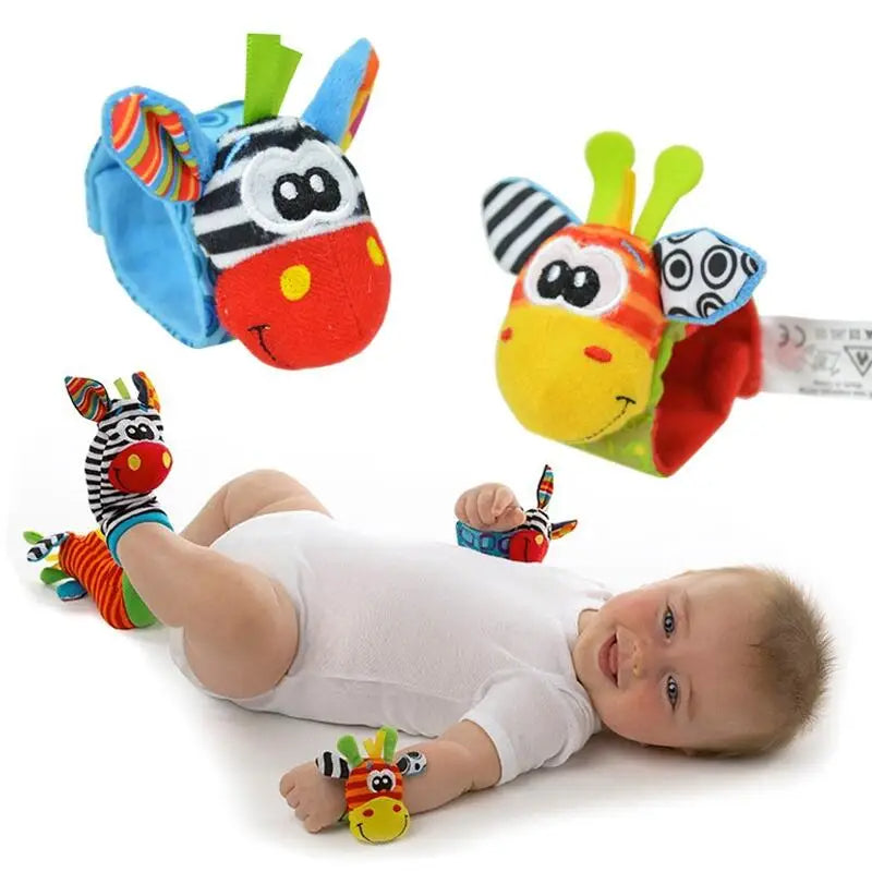 Sensorische baby-plüschsocken und -armband