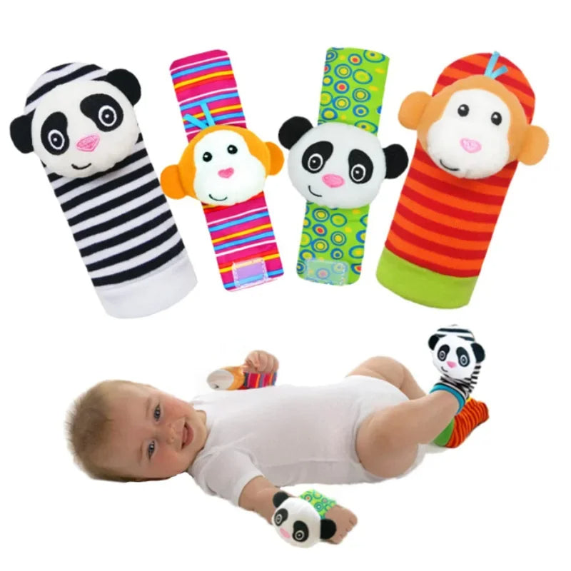 Sensorische baby-plüschsocken und -armband