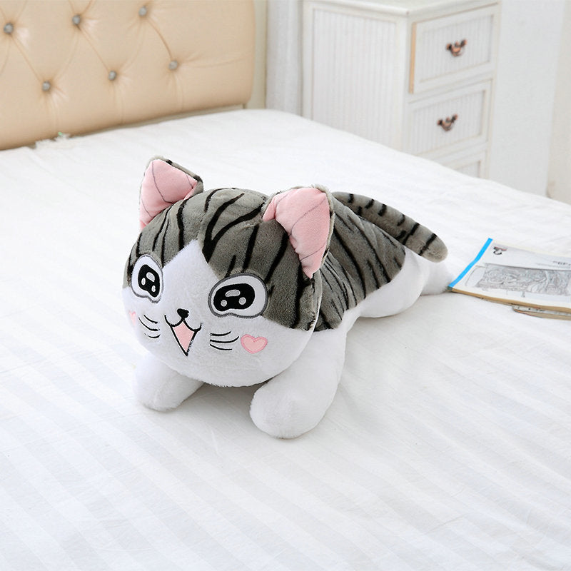Gestreifte Katze Stofftier mit lustigen Augen