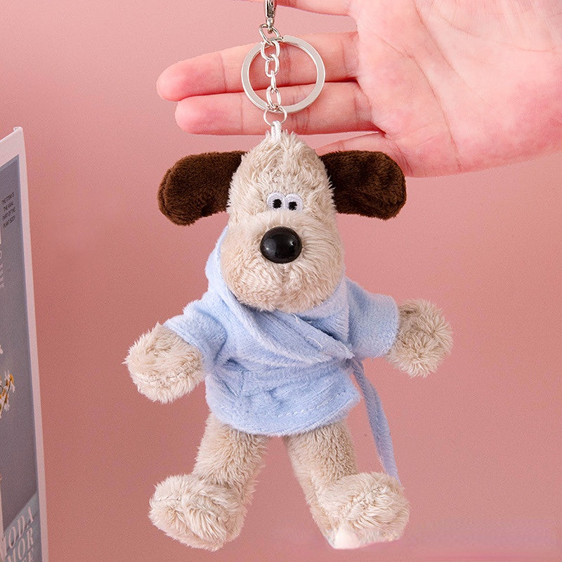 Verkleideter Hund als Plüschtier-Schlüsselanhänger