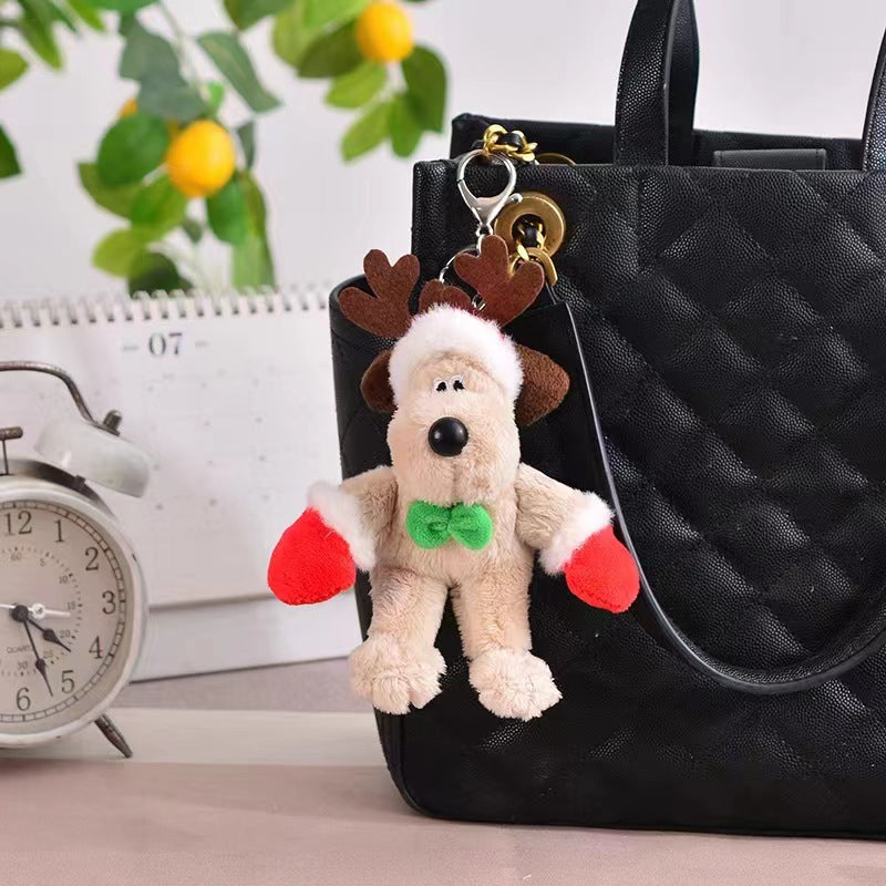 Verkleideter Hund als Plüschtier-Schlüsselanhänger