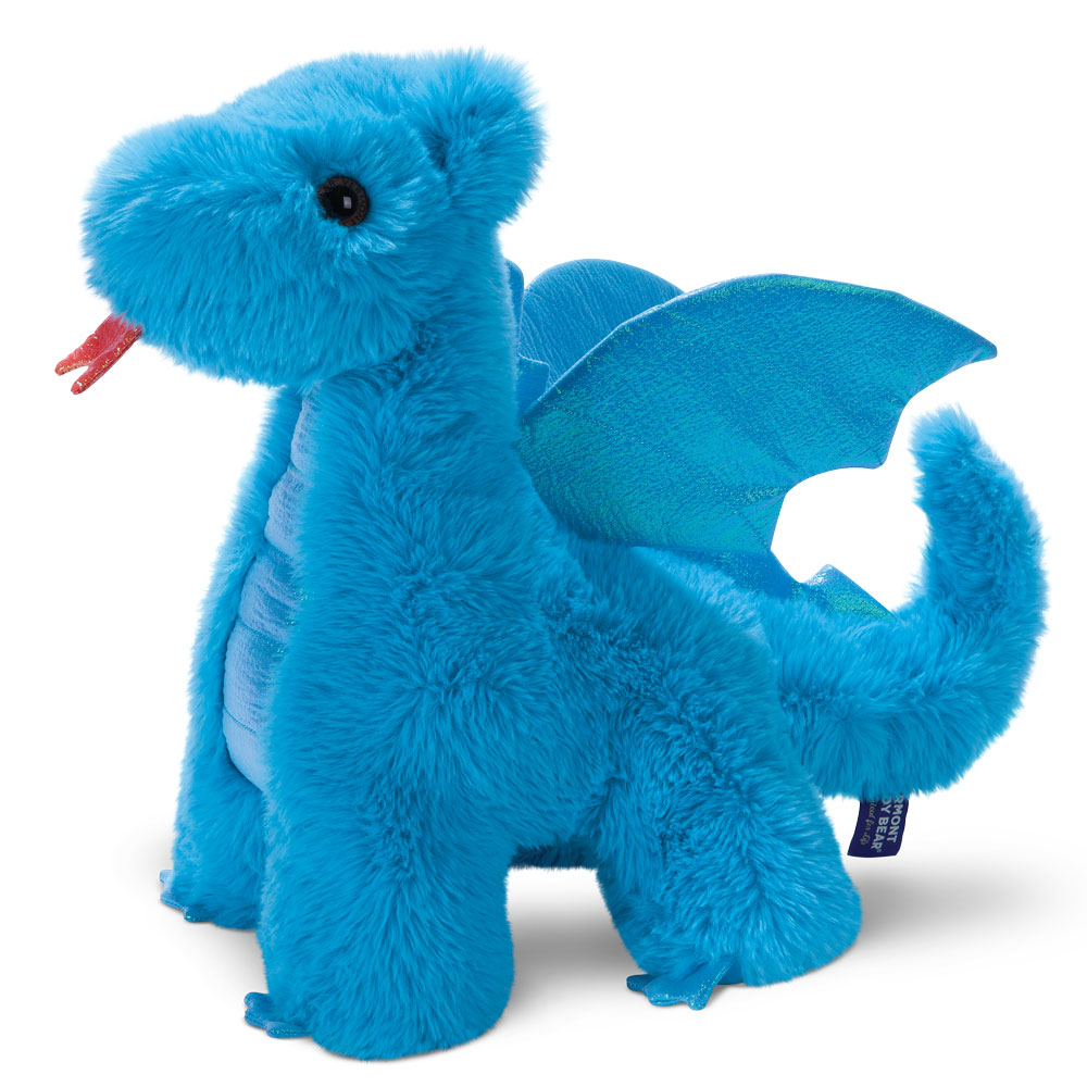 Flauschiger Fantasy Blauer Drache