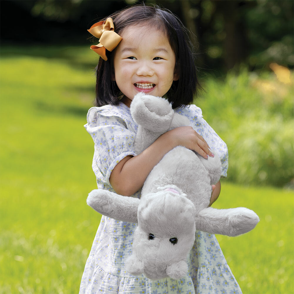 Kuscheliges Flusspferd Plüschgrau