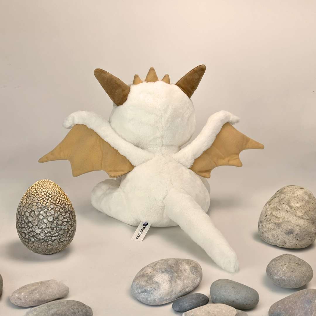 Weißer Baby Drache Plüsch