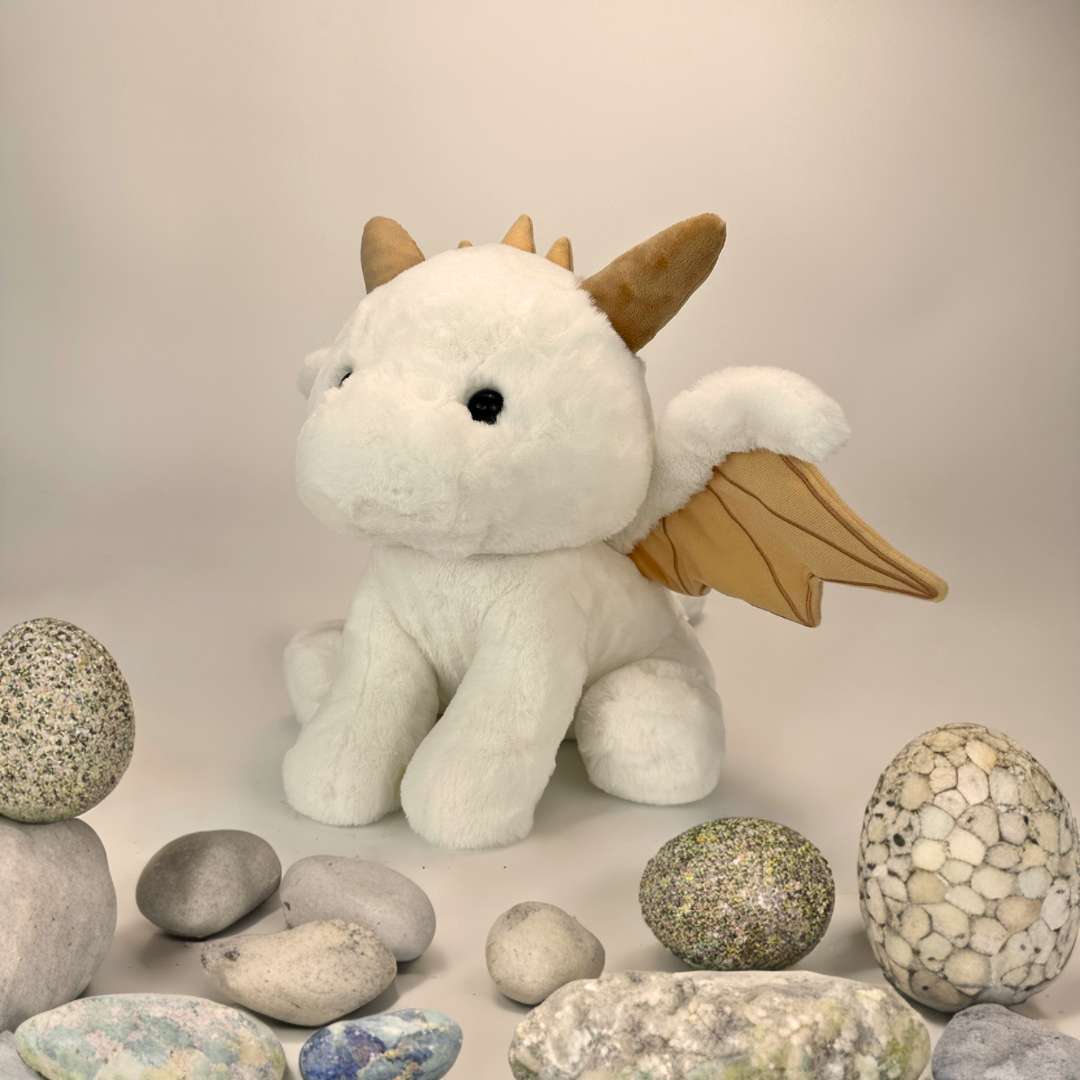 Weißer Baby Drache Plüsch