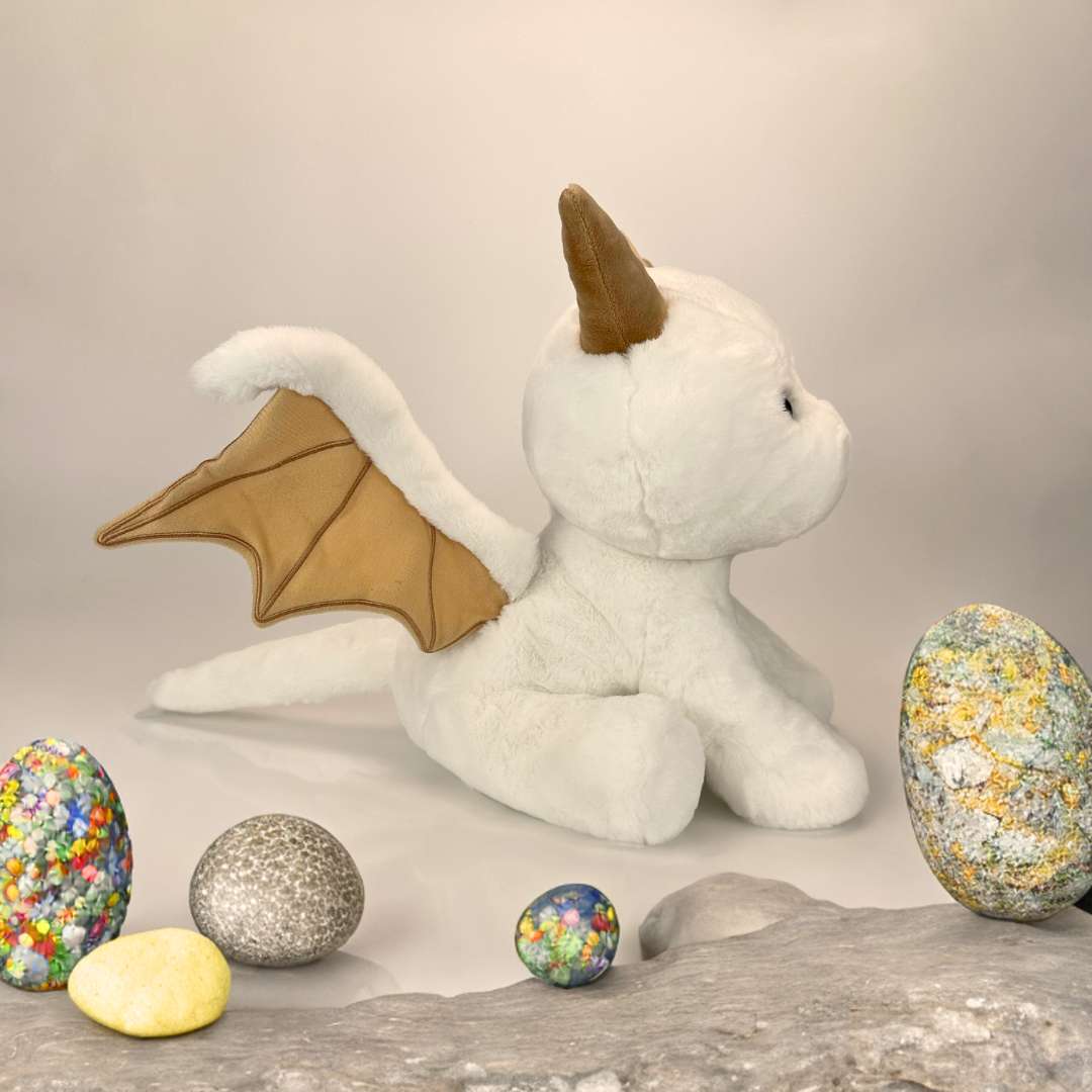 Weißer Baby Drache Plüsch