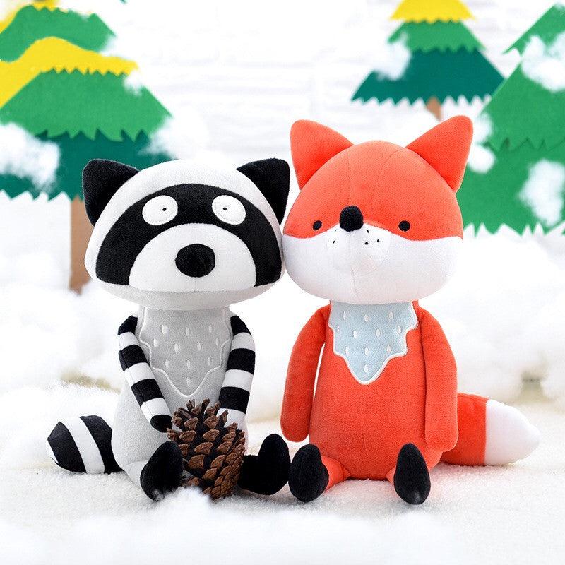 14" Fuchs- und Waschbär-Plüschspielzeug, beste Freunde