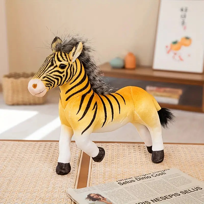 Simulation gelbes zebra wildtiere kuschelpuppe für kinder