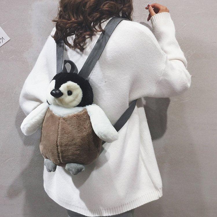 Niedlicher Baby Pinguin Plüsch-Rucksack