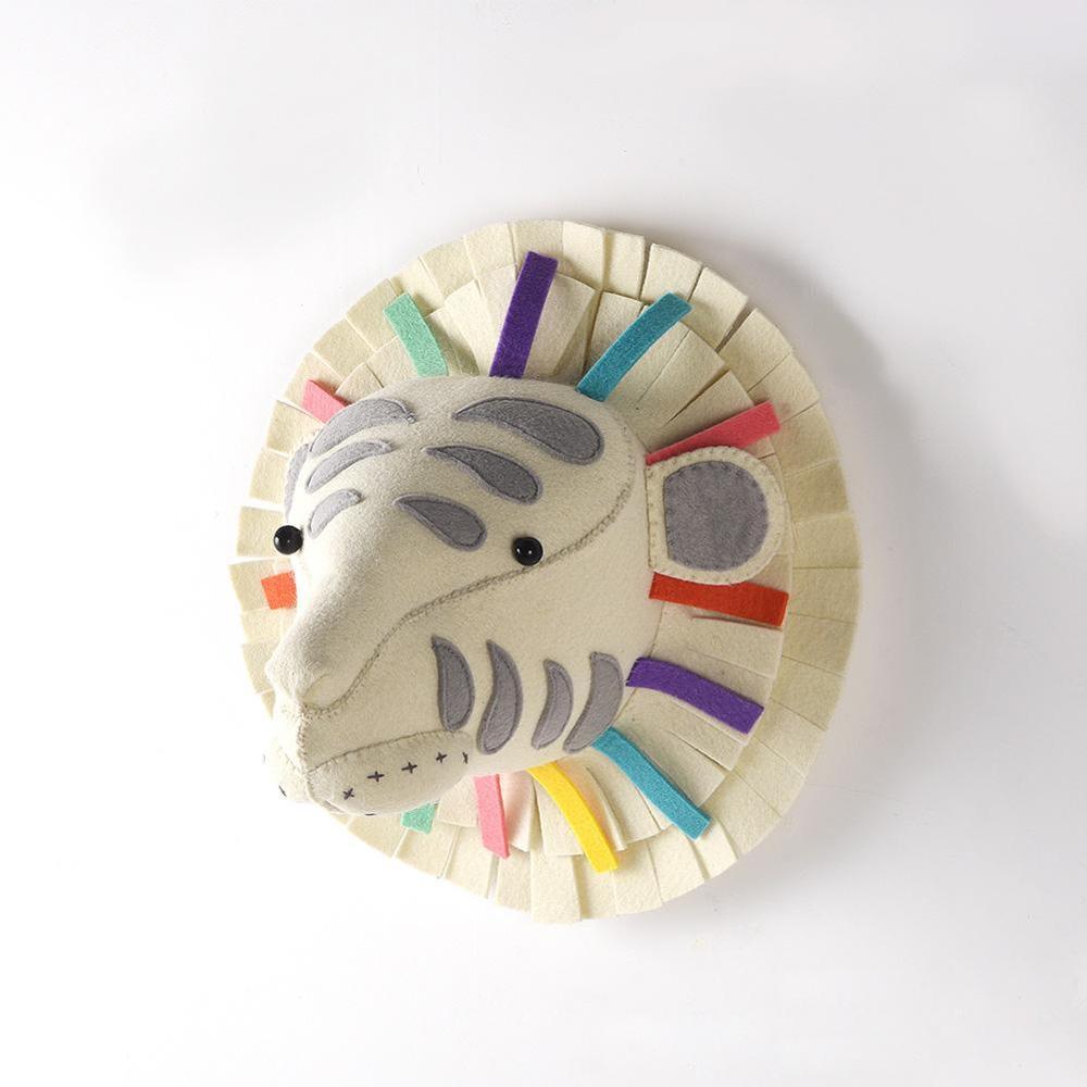 Gefüllte Tier-Trophäe Kopf Wanddekoration (Elefant, Zebra, Bär, Tiger, Giraffe)