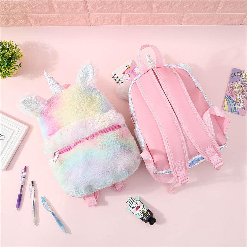 Der Einhorn Pailletten Kawaii Plüsch-Rucksack