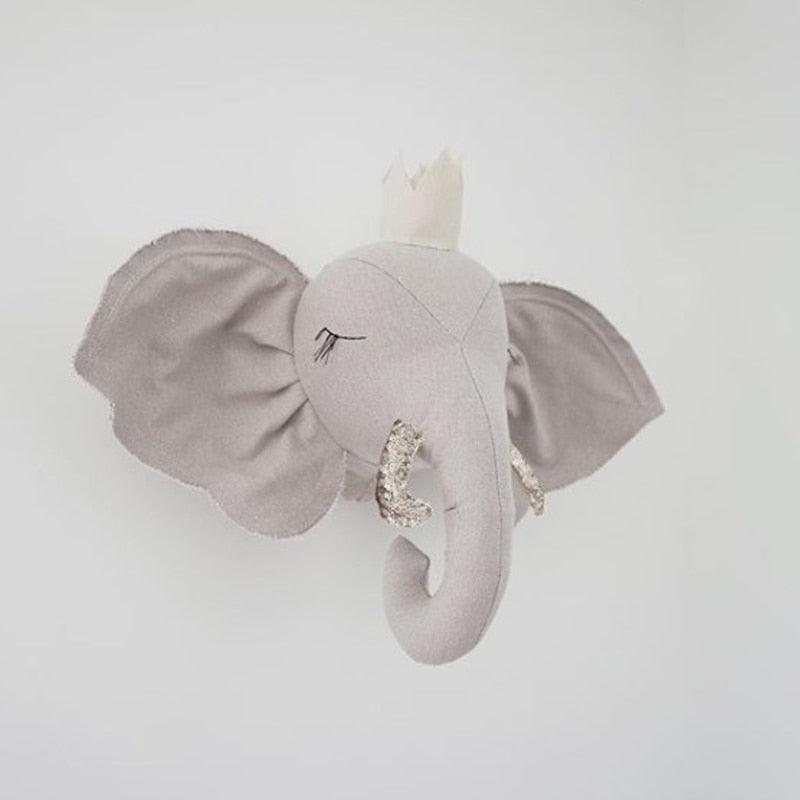 Baby Girl Room Decor Deer Unicorn Stuffed Toys Animal Heads Wall Decoration For Bed Children Nursery Room Decoration Nordic Toy