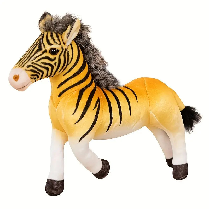Simulation gelbes zebra wildtiere kuschelpuppe für kinder