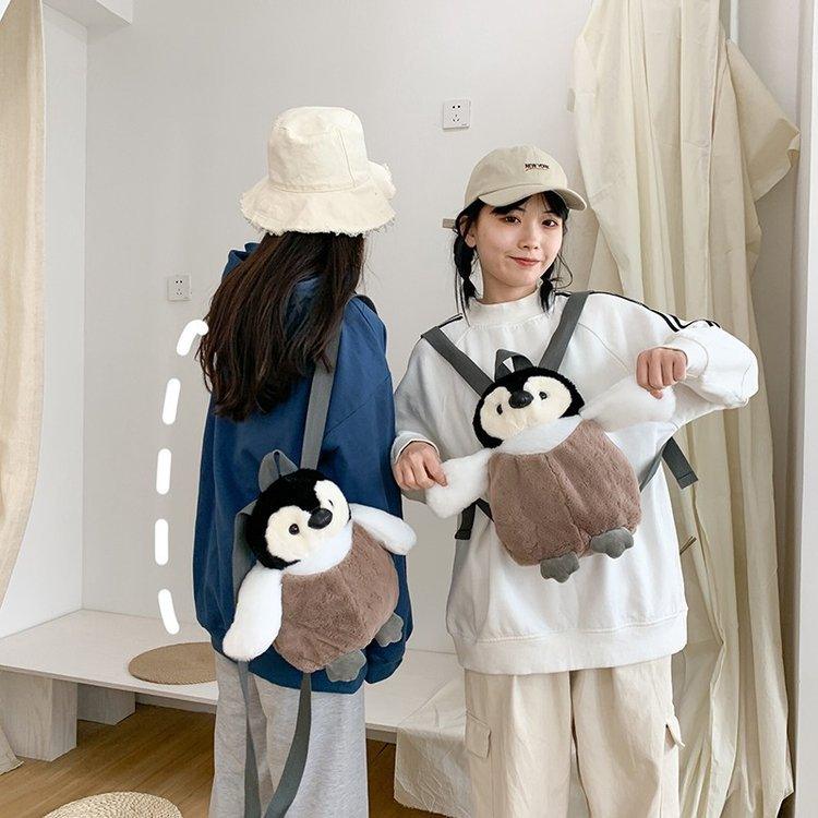 Niedlicher Baby Pinguin Plüsch-Rucksack