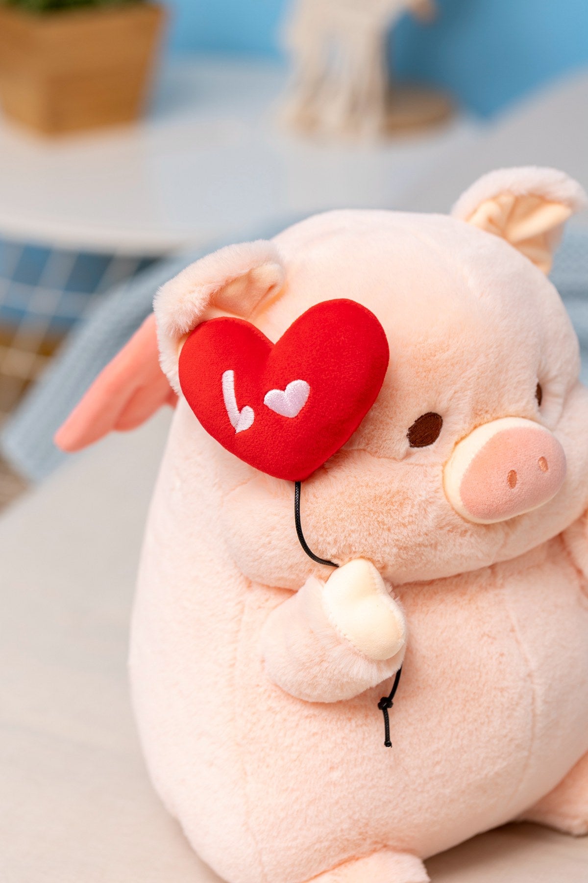Herz Ballon Fliegendes Schwein Plüschtier