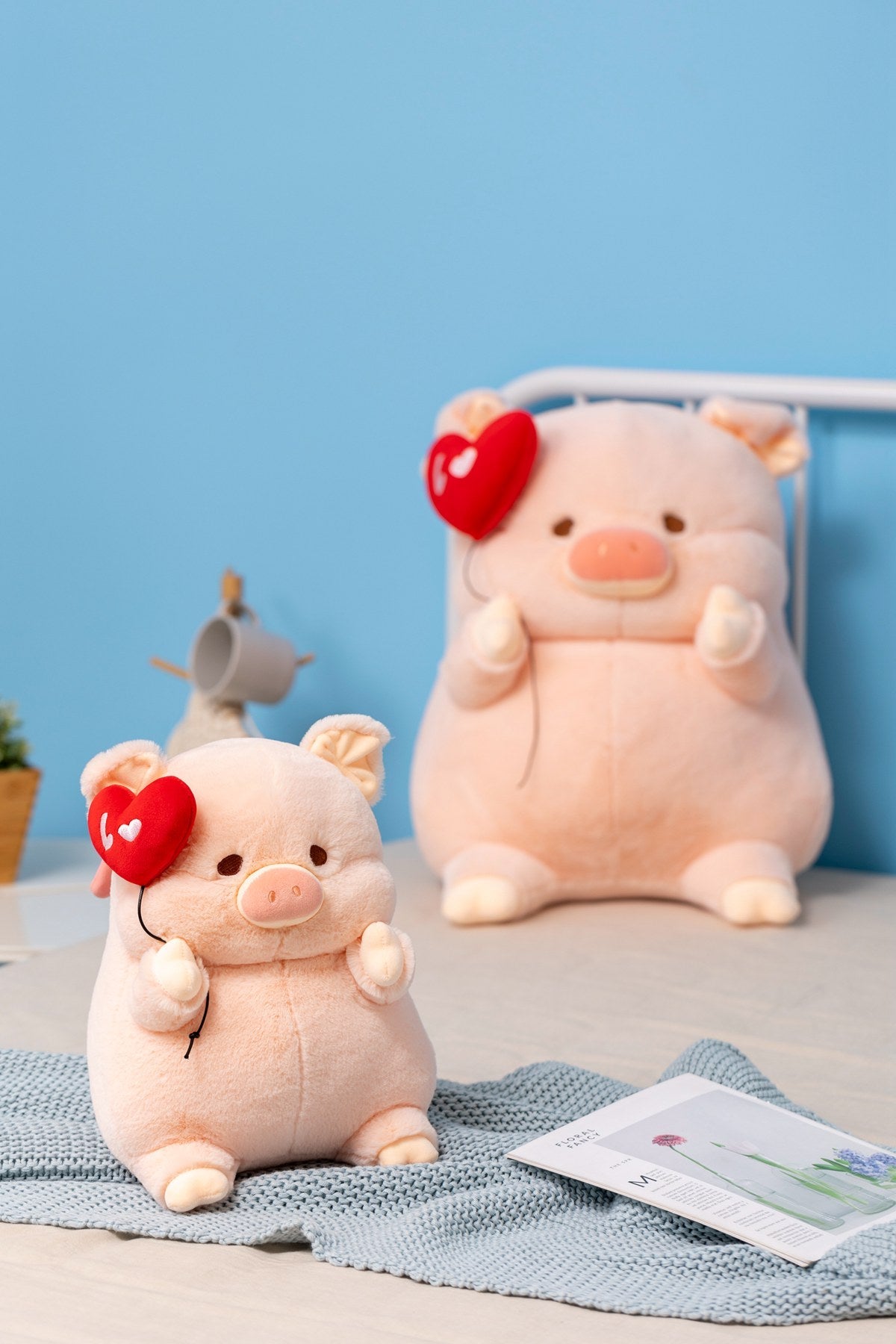 Herz Ballon Fliegendes Schwein Plüschtier