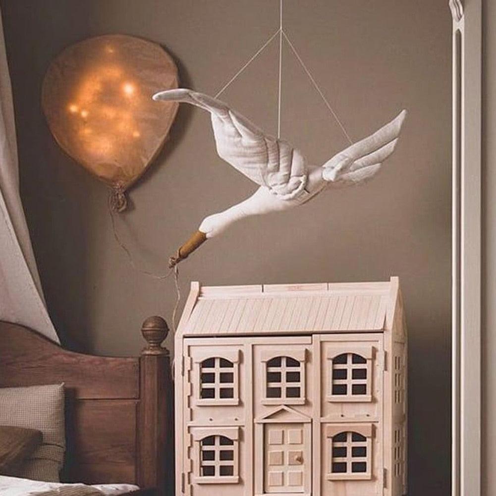Cotton Line Wandbehang Schwan Plüsch Plüschpuppe Kinderzimmer Zimmer Anhänger