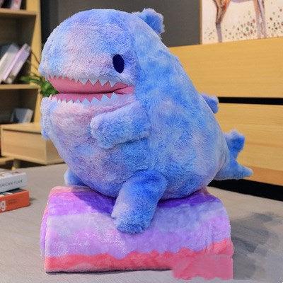 23,5" Kawaii großen Regenbogen Regenbogen Dinosaurier Plüschtier mit Decke, großes Geschenk für Kinder