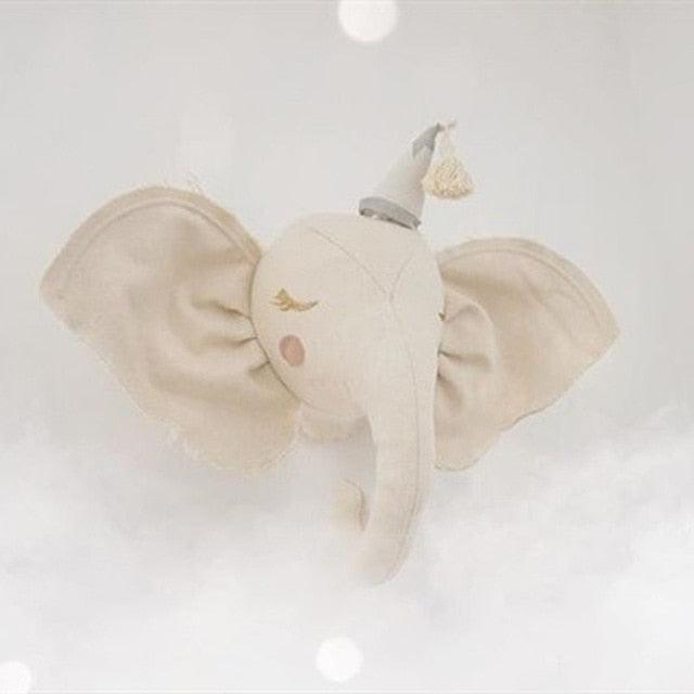 Baby Girl Room Decor Deer Unicorn Stuffed Toys Animal Heads Wall Decoration For Bed Children Nursery Room Decoration Nordic Toy